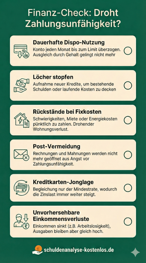 Zahlungsunfähigkeit einer Privatperson: Diese Warnsignale weisen darauf hin!