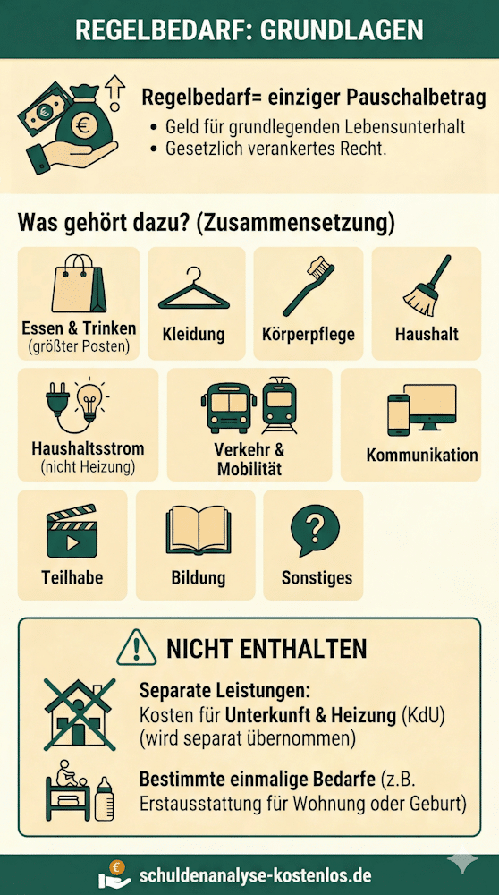 Das Wichtigste zum Regelbedarf wird in unserer Infografik zusammengefasst.