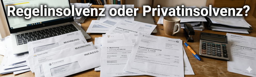 Verbraucherinsolvenz und Regelinsolvenz: Ein Unterschied besteht darin, wer die Verfahren durchlaufen kann.